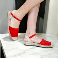 Zapatos de Verano de Lona de Yute con Tacón de Cuña Bajo y Hebilla Sencilla - details 24