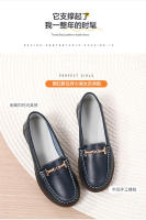 Zapatos De Mujer De Cuero Auténtico Nuevos Antideslizantes Y Ligeros Talla Grande 35-44 Zapatos Planos Para Primavera Y Otoño Con Decoración Metálica - details 4