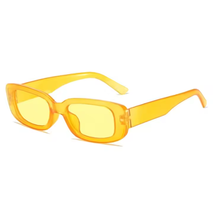 Gafas de sol cuadradas negras para mujer, gafas de sol rectangulares pequeñas, espejo transparente graduado para mujer - 1