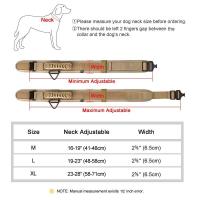 nailon duradero perros, collares tácticos militares de entrenamiento mascotas, Collar reflectante con mango fuerte para perros - details 0