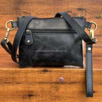 Bolso crossbody de cuero genuino de la muñeca de las mujeres de moda hechas a mano vendedoras calientes, mini bolso del solo hombro - details 2