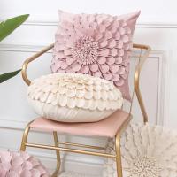 Fundas de cojín de flores 3D de estilo clásico, fundas de almohada decorativas hechas a mano para sofá, sofá, dormitorio, sala de estar, 18x18 pulgadas, 1 unidad - details 2