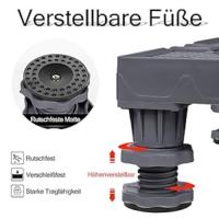 UISEBRT-Base para lavadora, base ajustable para lavadora con función antideslizante de absorción de impactos, par secadora - details 2