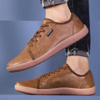 Zapatos de punta ancha de cuero Artificial para hombres y mujeres, zapatos descalzos, caja de punta ancha minimalista, antideslizantes, ligeros - details 8