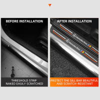 New 4Pcs Car Threshold Strip Door Plate Sill Scuff Cover Sticker for fit Mercedes Benz - details 3