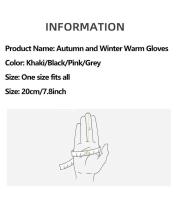 Mitones de dedo peludos y cálidos para mujer, guantes deportivos, moda bonita, otoño, invierno, nuevo - details 1