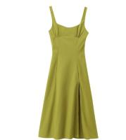 Ropa de mujer europea y americana falda de tirantes de vestido de hendidura popular - details 3