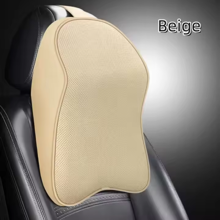 Almohada de Cuero 3D Viscoelástica BUNO Alivio del Dolor de Coche Soporte de Cuello - 1