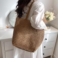 Bolso de ratán tejido para mujer, bolsa de hombro de gran capacidad para vacaciones en la playa, informal, a la moda - details 15