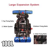 Bolsa de alpinismo de 80L/100L, mochila táctica militar grande para escalar, senderismo al aire libre, Camping, bolsas de viaje - details 5