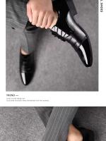 Exquisita artesanía, nuevo estilo asequible de zapatos de pantorrilla para uso formal de negocios para hombres y diseño de cuero grande. - details 4
