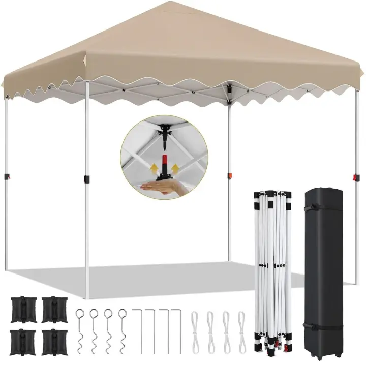 Tenta de Gazebo Instantánea de 3x3M Tu Refugio al Aire Libre Plegable con Bolsa y Sandbags - 1