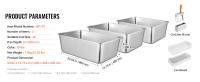 SucceBuy XL Caja de arena para gatos, caja de arena para gatos de acero inoxidable extra grande con pala, cerrada sin olores, lados altos, 6 pulgadas de profundidad, fácil de limpiar para gatos grandes - details 6