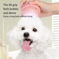 Cepillo de ducha para perros y gatos, cepillo de limpieza de baño con dispensador de champú para perros de pelo largo, Verde - details 2