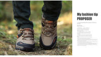 Zapatos de senderismo impermeables para hombre, zapatillas de escalada de montaña, calzado de entrenamiento al aire libre, antideslizante, novedad - details 9