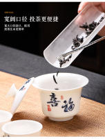 Juego de té de viaje Yangzhi Jade, cuenco flotante de tres talentos, taza Kuaike portátil, regalo, compañero de negocios, regalo de mano - details 8