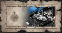 Pirate Ship Building Set Spare Boat,  not Compatible with Lego