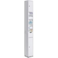 Mueble Columna de Baño, Estanterías con 2 Puertas y 1 Cajón, Estantes Ajustables Espacio - details 0