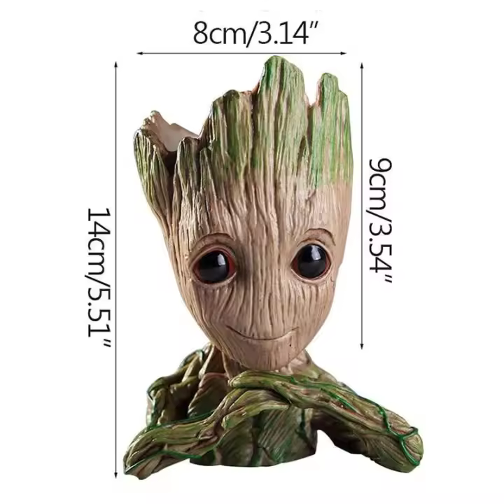 Eta de Flores Groot, jarrón para el hogar, arreglo de decoración multifuncional, personajes de anime, portalápices - 1