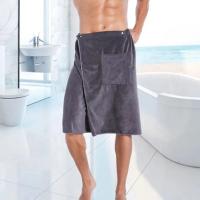Toalla De baño con bolsillo para hombre, Toalla mágica De microfibra suave para natación, Sauna, 70x140cm - details 2