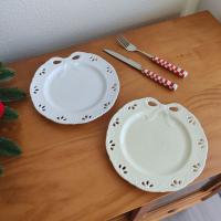 Arco alivio bajo vidriado plato de cerámica celebridad de Internet ins cafetería plato de alto valor plato de postre plato de comida occidental - details 3