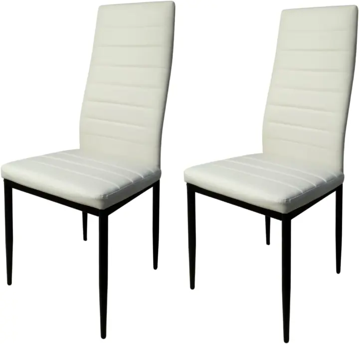 Pack de 2 Sillas de Comedor Tapizadas - Sillas Cocina Tapizadas - Pack Sillas Comedor (Blanco, 2) - 1