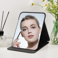 Espejo de maquillaje plegable para mujer, espejo de maquillaje de escritorio portátil de alta calidad, un solo lado, creativo, Color sólido - details 0
