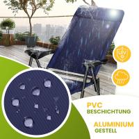 Sillas de Jardín Plegables de Aluminio con Respaldo Alto Ajustable 7 Posiciones, Apoyabrazos Transpirables, Portátiles, Silla de Camping para Jardín y Terraza - details 3