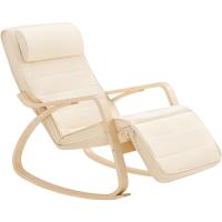 Relax Reposapiernas Sillón de Relax Ajustable Beige 50 x 80 x 90 cm FST16-W - details 0