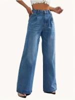 Baquetas de gato para mujer, cintura versátil, piernas anchas, lavables, cuarto grado, jeans usables - details 2