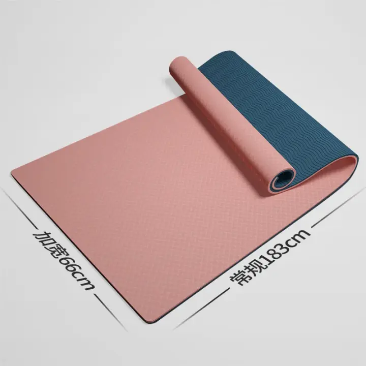 Esterilla de Yoga de TPE de Gran Tamaño Gruesa, Antideslizante, Cuerda de Saltar, Alfombrilla de Suelo, Deportes Expandidos, Fitness, Silenciosa, Accesorios de Yoga, Esterilla de Gimnasio, 66cm - 1