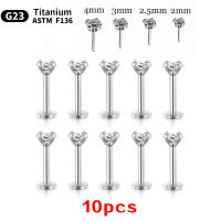 Pendientes pequeños de titanio g23 para mujer, joyería corporal, labret de piercing, 20/18/16g, 10 Uds., venta al por mayor - details 8
