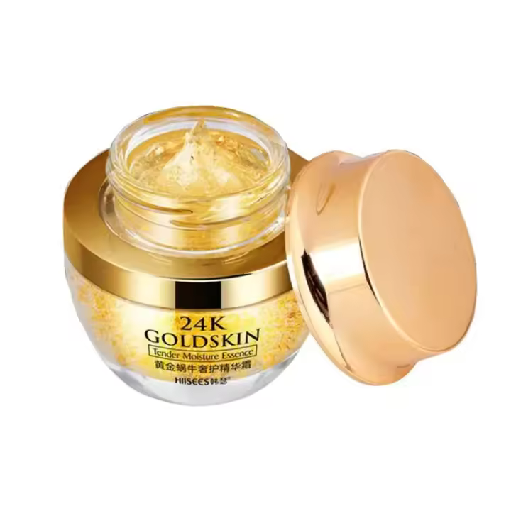 Crema de colágeno de caracol dorado de 24K, hidratante y cuidado de la piel, Control de aceite esencial, producto de belleza Facial formulado para mujeres - 1