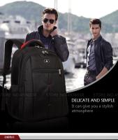 Mochila negra de viaje para hombre, equipo turístico de 15,6 pulgadas, para ordenador portátil de negocios - details 1