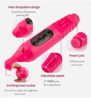 Máquina pulidora eléctrica portátil para manicura, juego de fresas, limas de uñas, brocas, removedor de esmalte de Gel, herramientas - details 4