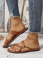 Zapatillas planas de moda casual para primavera-verano 2025 Uso hogareño y al aire libre sin cordones Combinables con todo Vacaciones en la playa - details 21