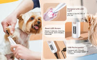 Recortador de patas de perro con luz LED, recortador eléctrico de patas para perros, recargable por USB de poco ruido, resistente al agua, afeitadora de pelo para mascotas para perros y gatos - details 3