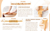 Kit de Masaje Terapéutico de Madera Multifuncional Herramientas para Alivio del Dolor y Fatiga para Todo el Cuerpo Masajeador de Four Point - details 1