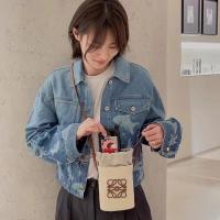 ⭐ ⭐ ⭐ Bolso de paja francés 2025 nuevo bolso Luojia tejido a mano bolso de mujer bolso de cubo bolso de mensajero de hombro bolso pequeño verano - details 1