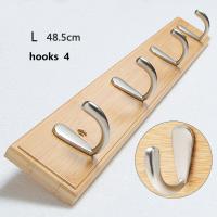 Ganchos de madera para colgar ropa, Perchero de bambú, decoración del hogar, cocina y baño, 3, 4 unidades - details 10