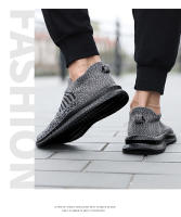 Zapatos para correr para hombre, zapatillas de deporte con calcetines tejidos, zapatos planos sin cordones para primavera y verano, mocasines de talla grande para hombre, zapatos planos deportivos de tenis - details 26