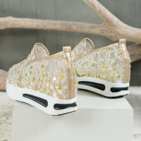 Zapatillas de deporte de malla con bordado Floral para mujer, zapatos de tacón cómodos informales sin cordones, novedad de 2023 - details 10