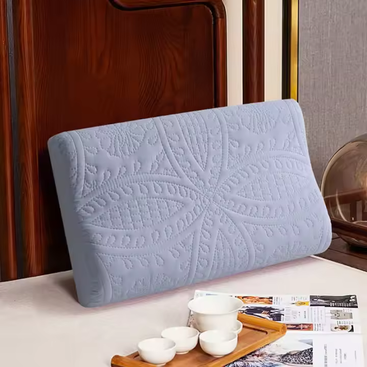 Funda de Almohada de Latex Impermeable Color Sólido Algodón para Dormir - 1