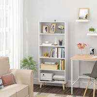 Estantería de 5 Compartimentos Estantería Mara para Libros Estantería Blanca para Biblioteca - details 1