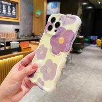 Funda de iPhone 15 Pro Max Pintura al Óleo de Luz Azul Arco Iris Flor Mariposa - details 19
