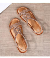Sandalia Plana Mujer 2025 Punta Redonda con Cristales - Diseño Transpirable Boho Chic, Zapatos de Verano Cómodos para Playa, Fiesta y Diario, Moda Primavera-Verano - details 35