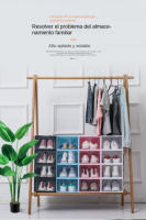 Paquete de 8 cajas de zapatos de plástico, organizador de zapatos apilable para zapatos de hombre y mujer - details 0