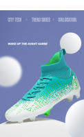 Zapatos de fútbol de marca para hombres, botines de fútbol para niños pequeños, zapatillas de entrenamiento de fútbol de cuero para niños, zapatos de tacos de fútbol al aire libre - details 8