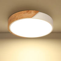 Plafón LED Redondo para Techo, 30W, GOECO, Madera y PVC, Iluminación Interior Moderna para Sala de estar, Dormitorio, Comedor - details 4