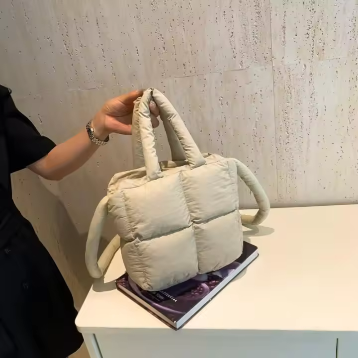 Bolso de Hombro Acolchado Bolso de Moda para Mujer Bolso Cruzado con Almohadilla - 1